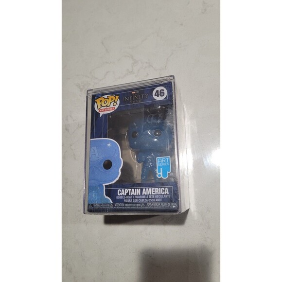 Funko Pop! #46 Artist Series Marvel Captain America SEALED w POP! PROTECTOR RARE - Picture 2 of 11